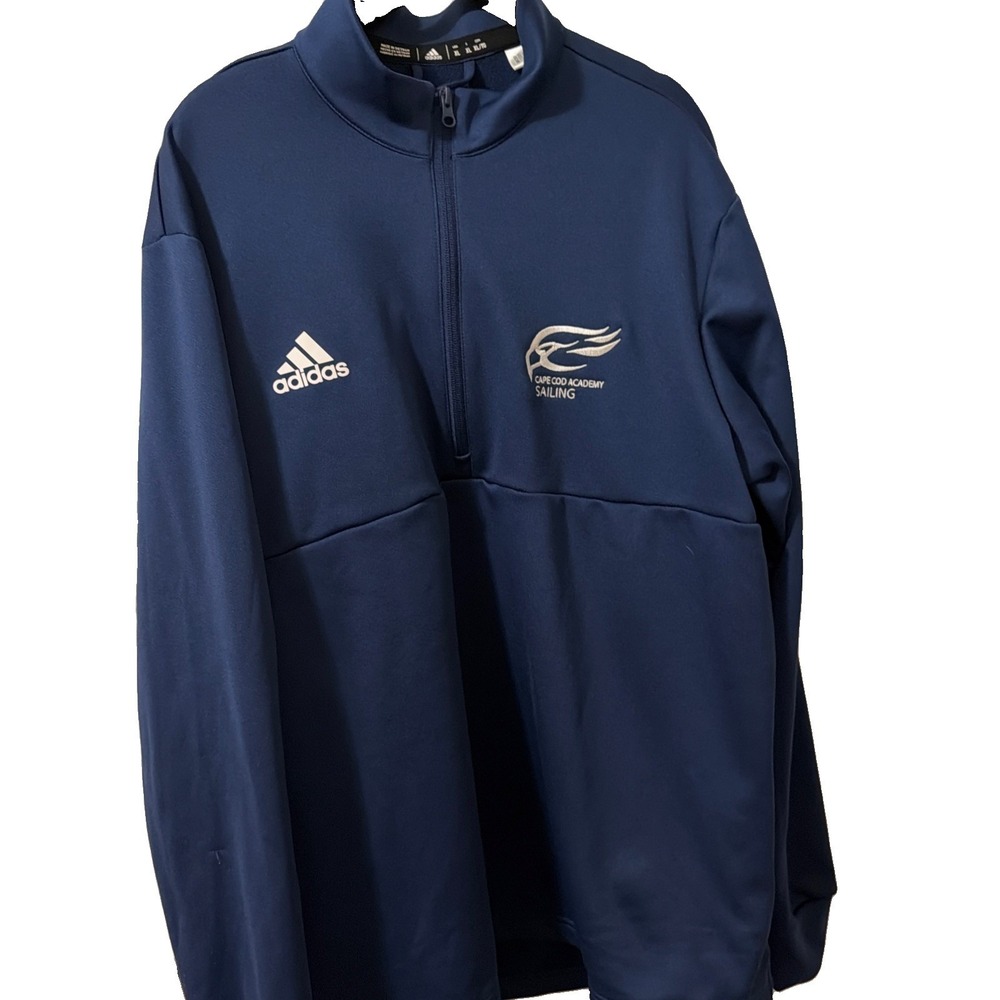Adidas Cape Cod Academy Sailing Men's XL 1/4 Zip Pullover Navy Embroidered 4086